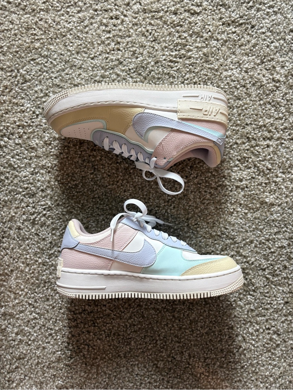 Nike Pastel Low-Top Sneakers in Pink, Blue, Yellow and Cream